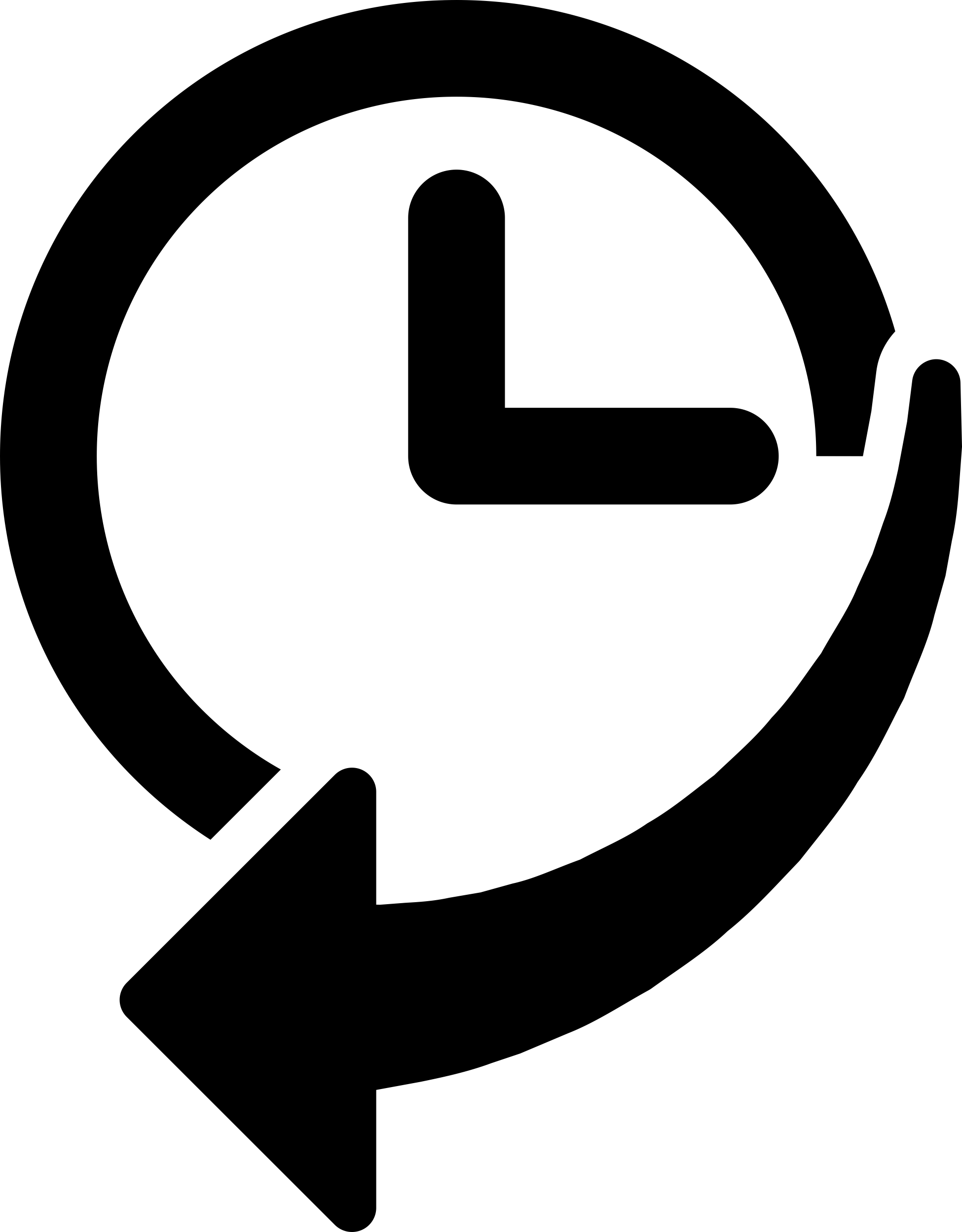 Navigation History Interface Symbol Of A Clock With An Arrow Contour Svg Vector Free Vectors